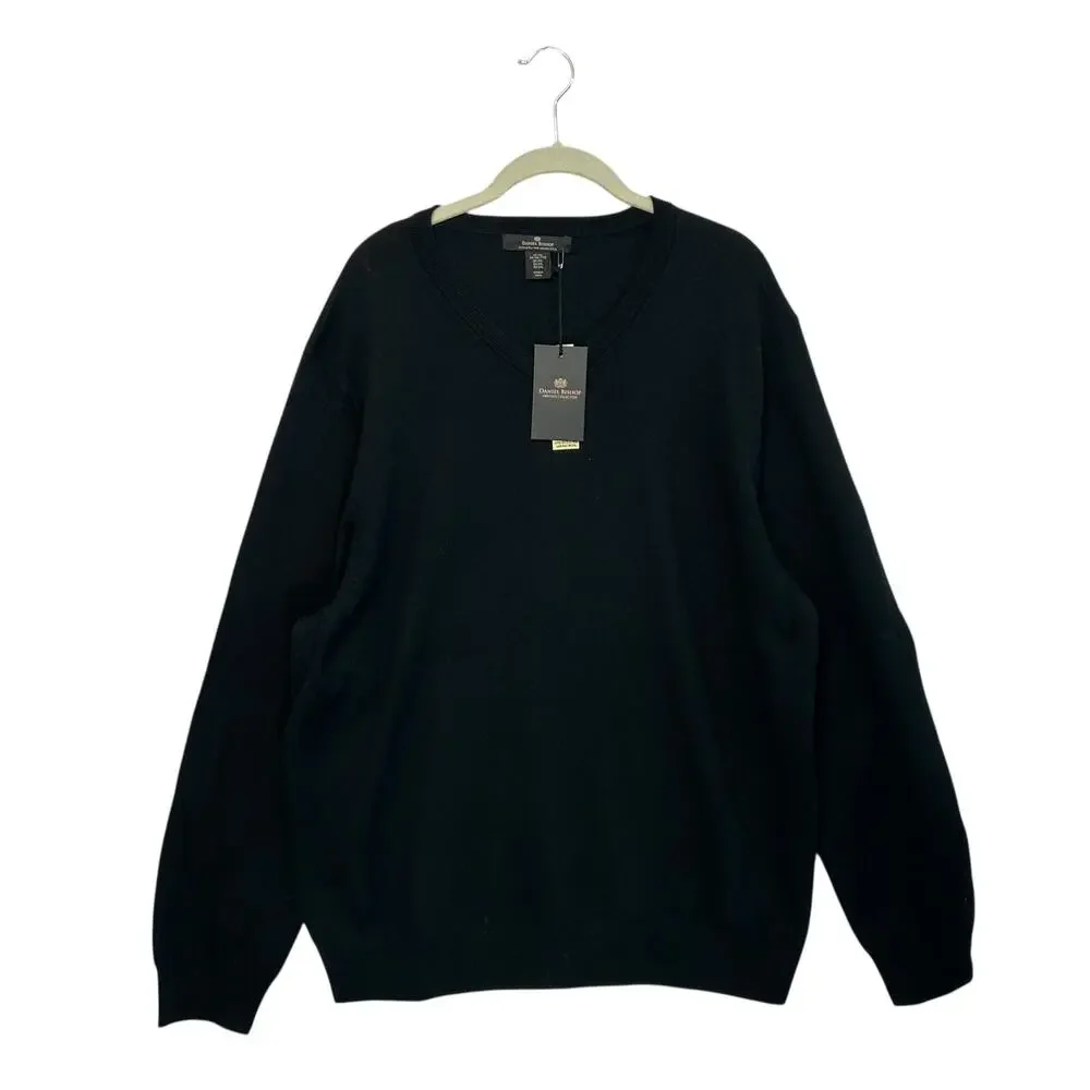 Daniel Bishop Heritage Collection Merino Wool Sweater NWT Men's Sz XXL Black